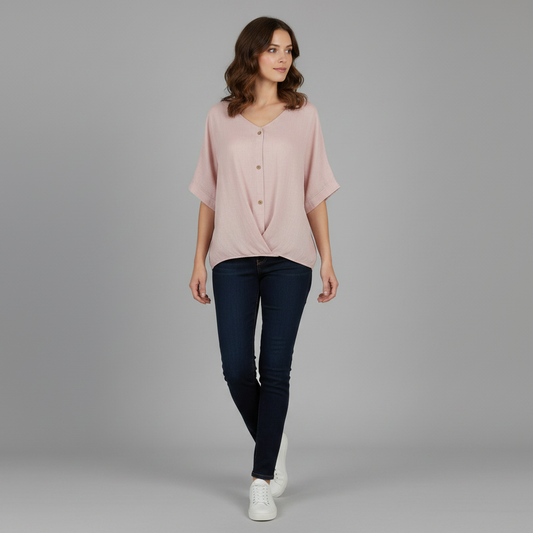Elegante V-Ausschnitt Damenbluse | Weiße Bluse für Festliche Anlässe