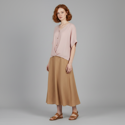 Elegante V-Ausschnitt Damenbluse | Weiße Bluse für Festliche Anlässe