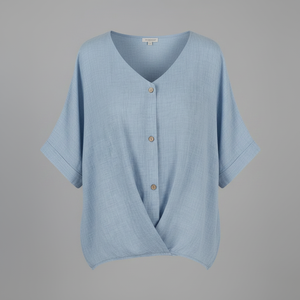 Elegante V-Ausschnitt Damenbluse | Weiße Bluse für Festliche Anlässe