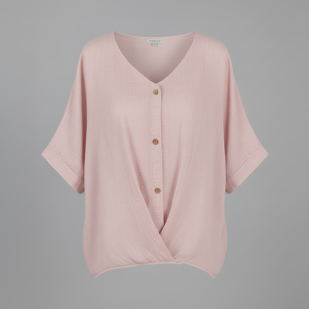 Elegante V-Ausschnitt Damenbluse | Weiße Bluse für Festliche Anlässe