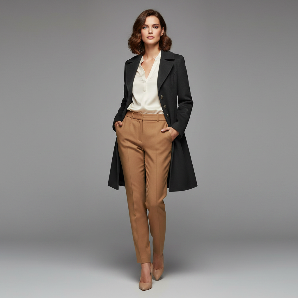 Eleganter Damenmantel mit Knöpfen | Winter Mäntel Damen