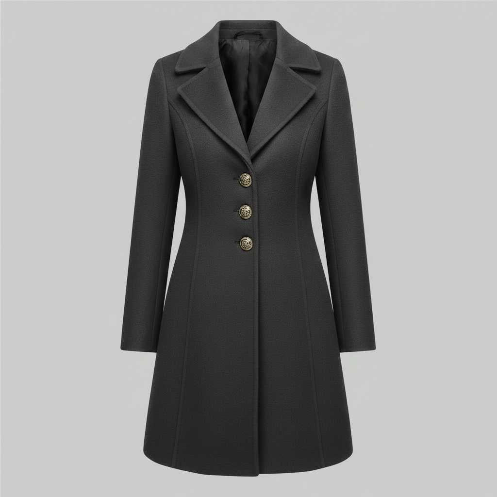 Eleganter Damenmantel mit Knöpfen | Winter Mäntel Damen
