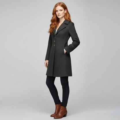 Eleganter Damenmantel mit Knöpfen | Winter Mäntel Damen
