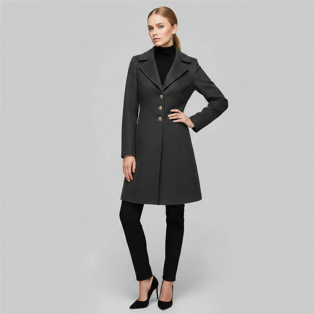 Eleganter Damenmantel mit Knöpfen | Winter Mäntel Damen