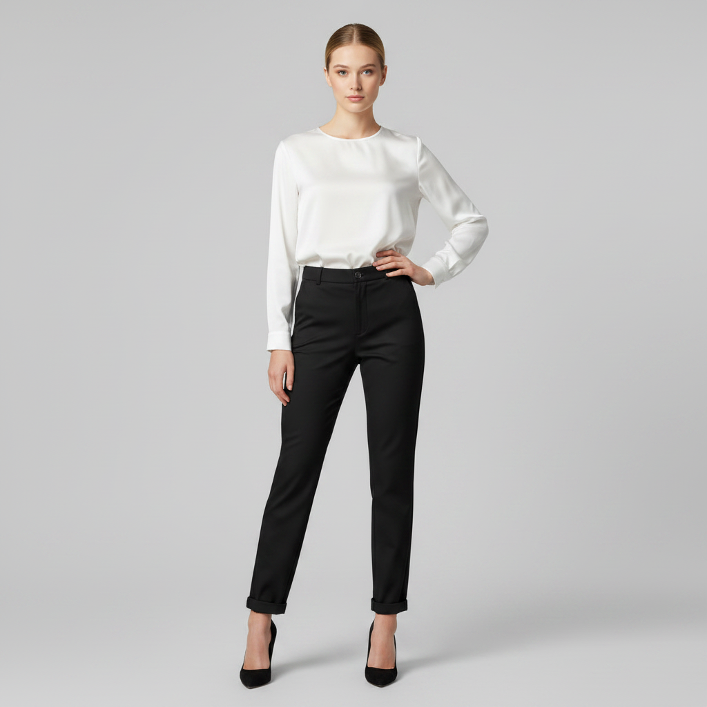 Hochtaillierte Damenhose | Elegante Anzughose für Büro und Freizeit