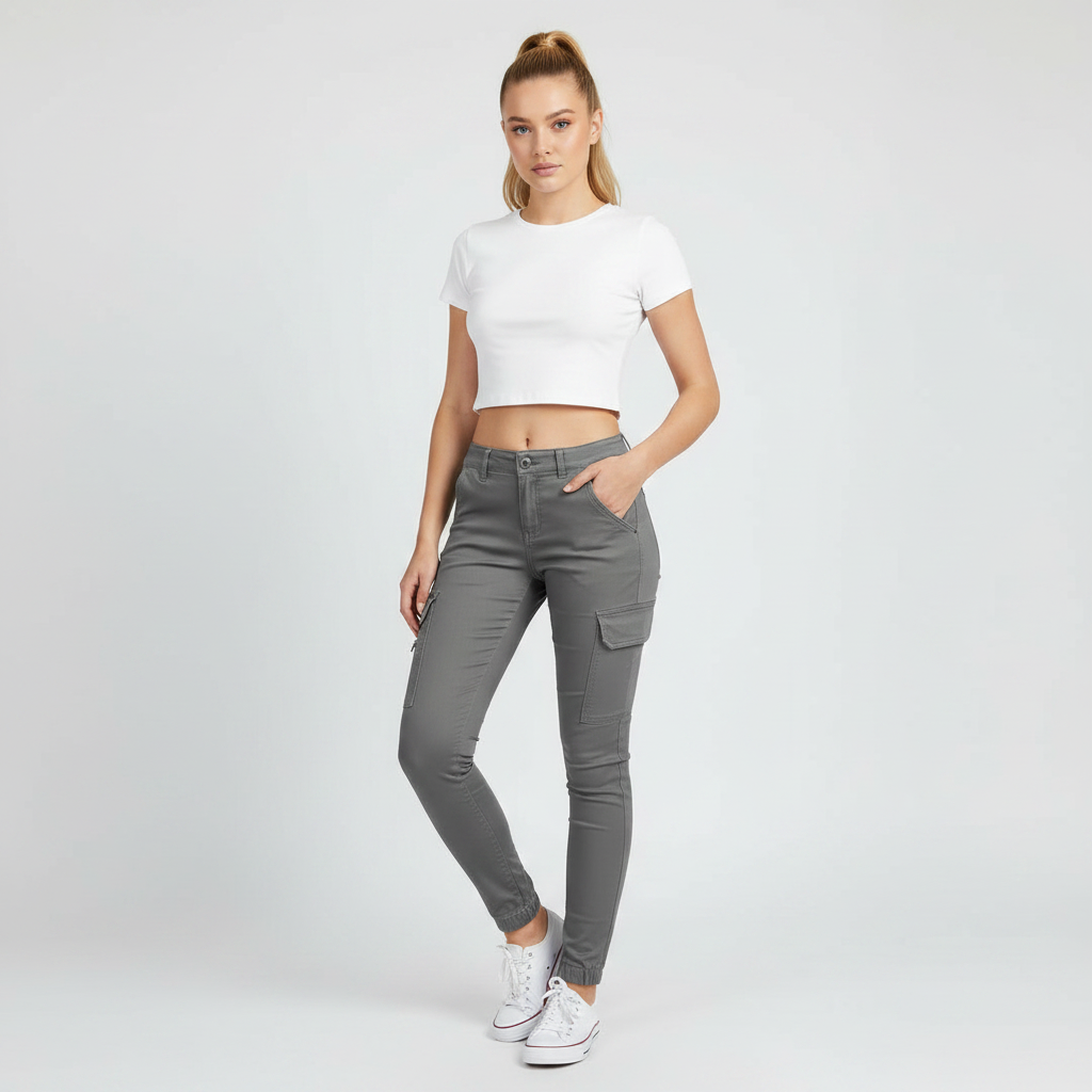 Moderne Cargo-Hose Damen | Urbaner Stil Stoffhose