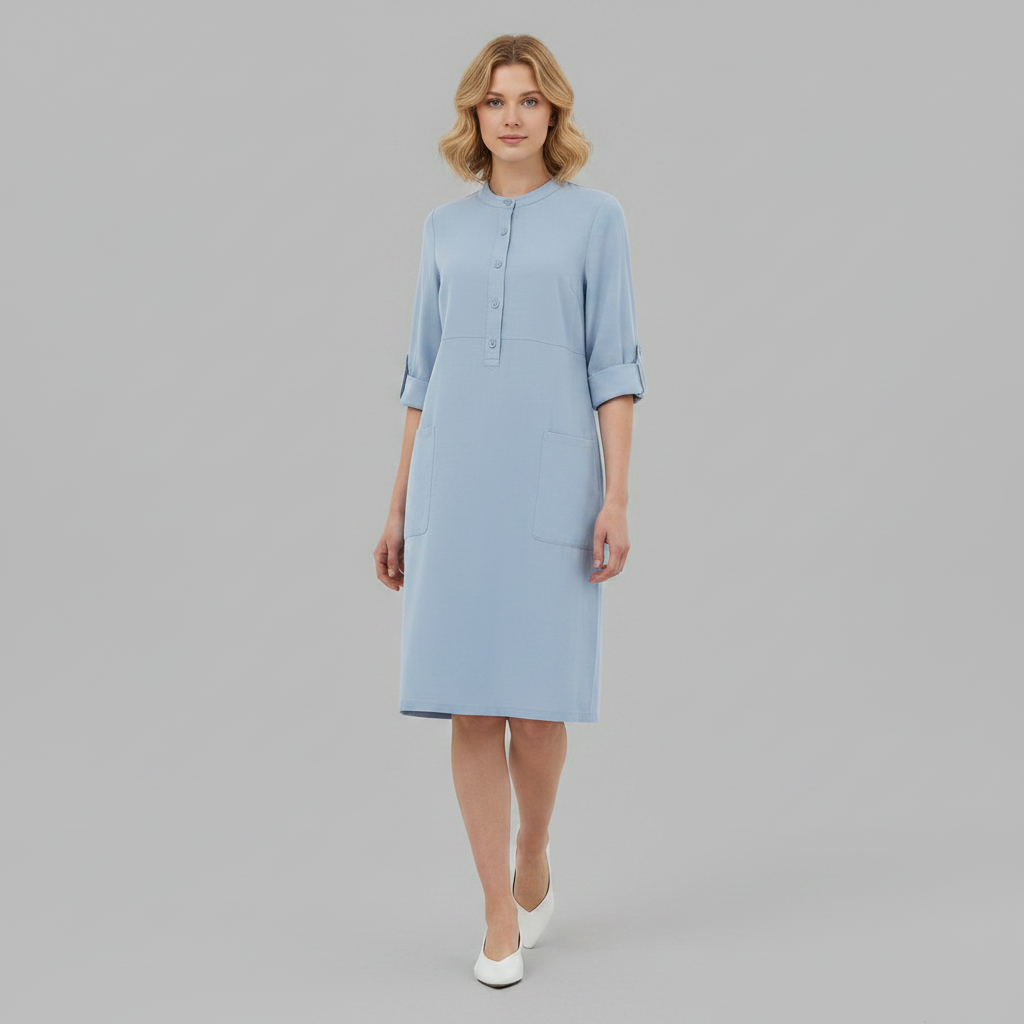 Tina | Damen Sommerkleid Modernes Freizeitkleid aus Baumwolle