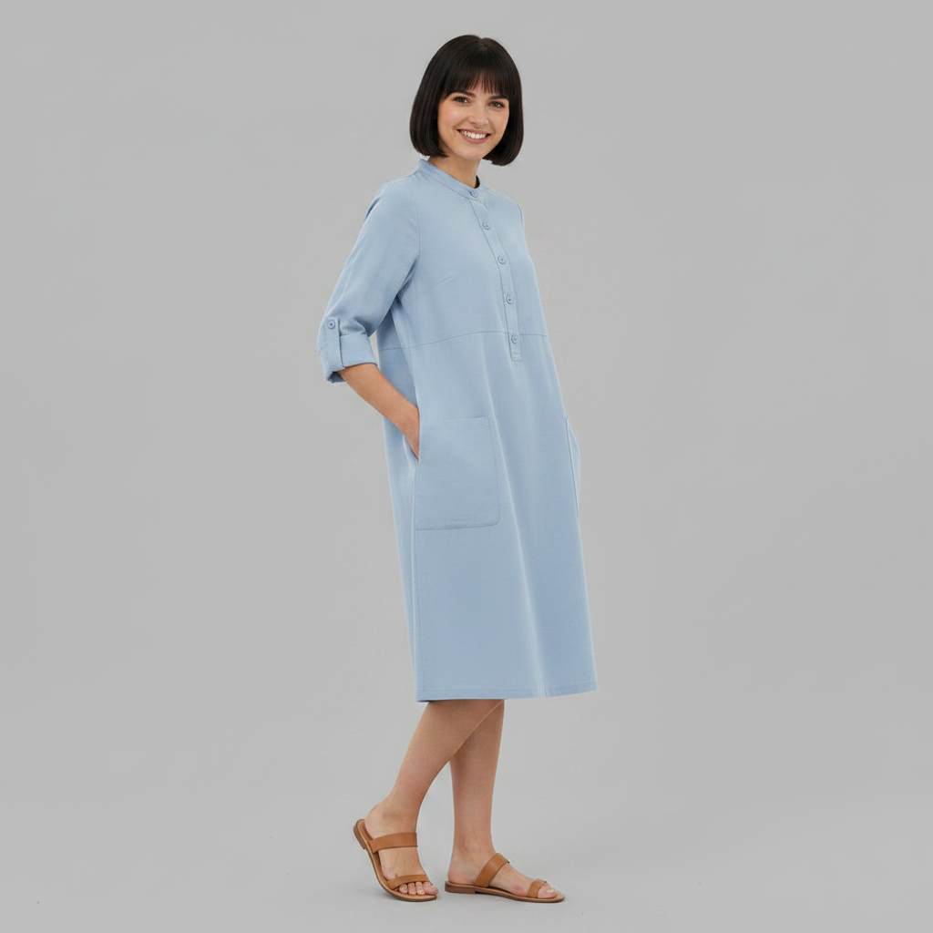 Tina | Damen Sommerkleid Modernes Freizeitkleid aus Baumwolle