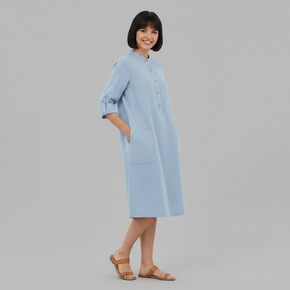 Tina | Damen Sommerkleid Modernes Freizeitkleid aus Baumwolle